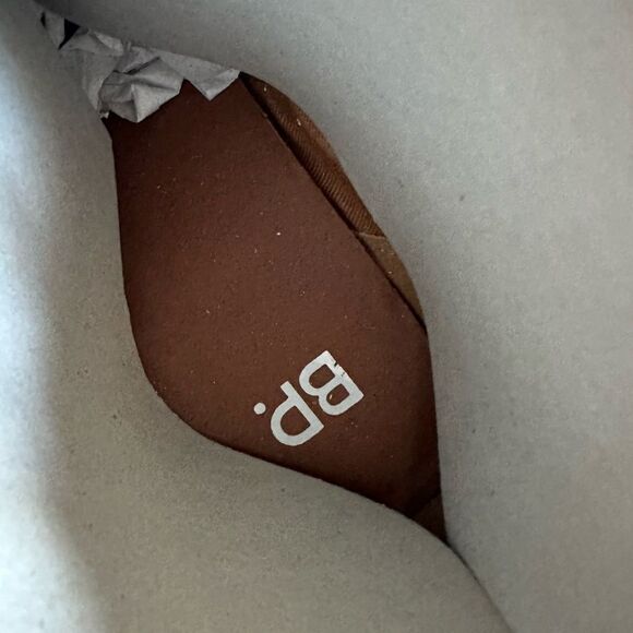 BP Lance Block Heel Bootie Leather Cognac Brown Size 8 - Picture 4 of 7